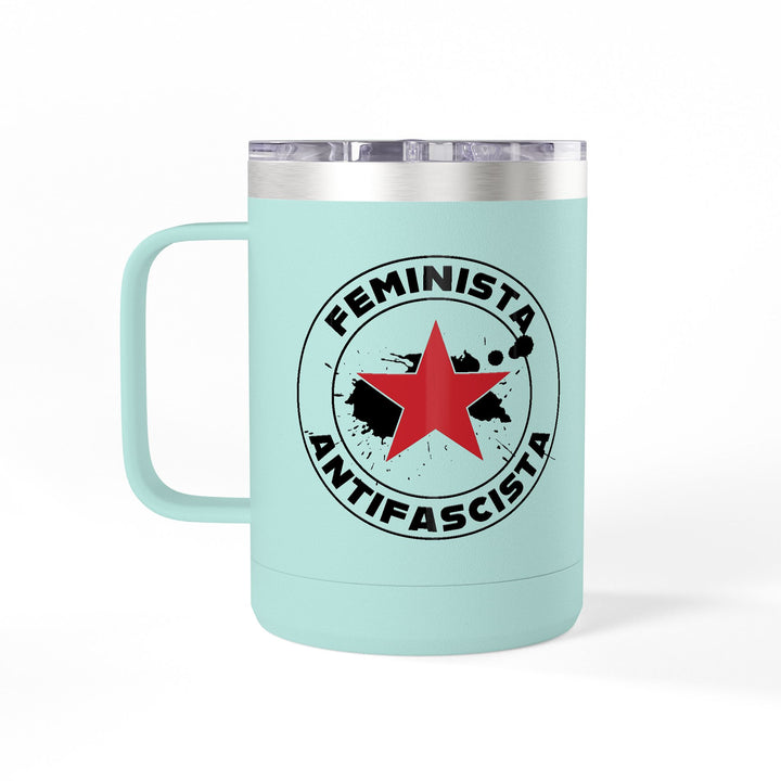 Feminista Anti-Fascista Graphic – Coffee Mug Tumbler, 15oz