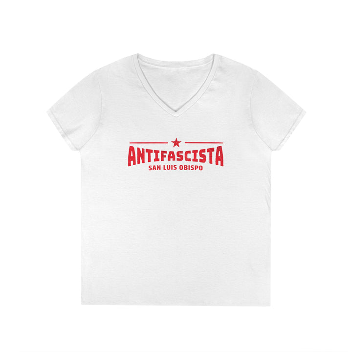 Antifascisita San Luis Obispo - Women’s V-Neck T-Shirt