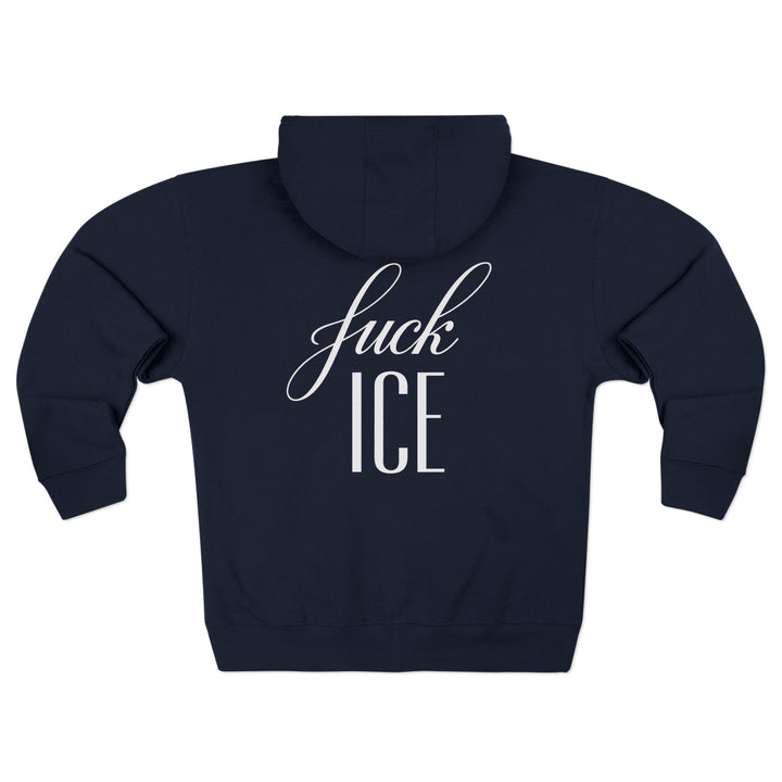 F*ck ICE Cursive Graphic – Unisex Zip Hoodie