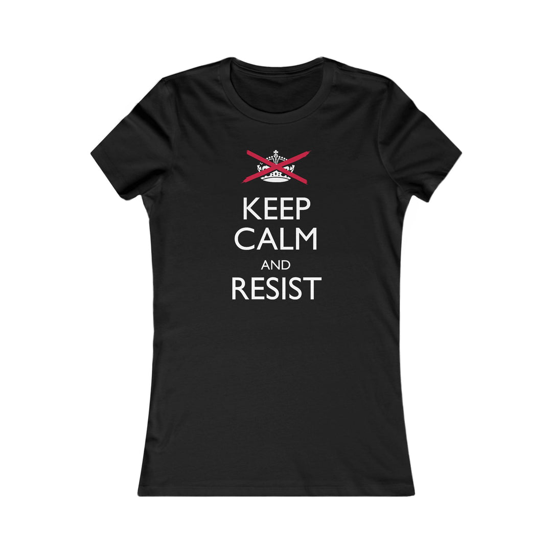 Keep Calm and Resist Classic Graphic – Women's Fitted T-Shirt