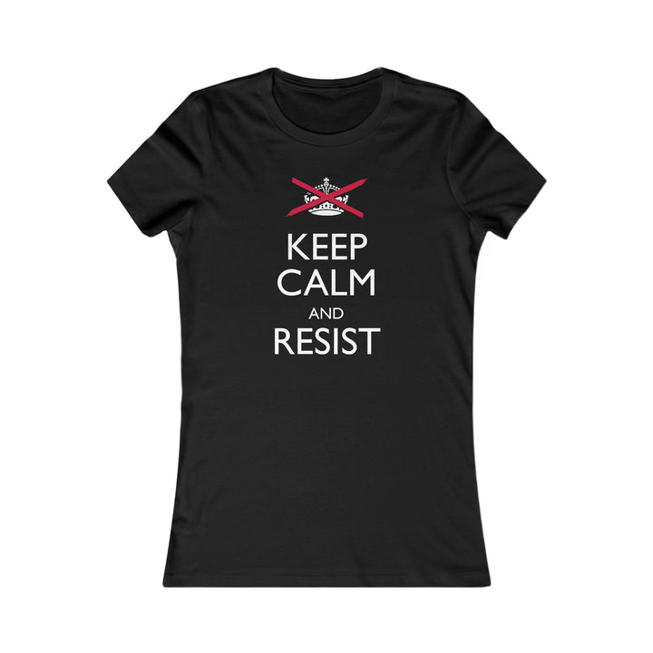 Keep Calm and Resist Classic Graphic – Women's Fitted T-Shirt