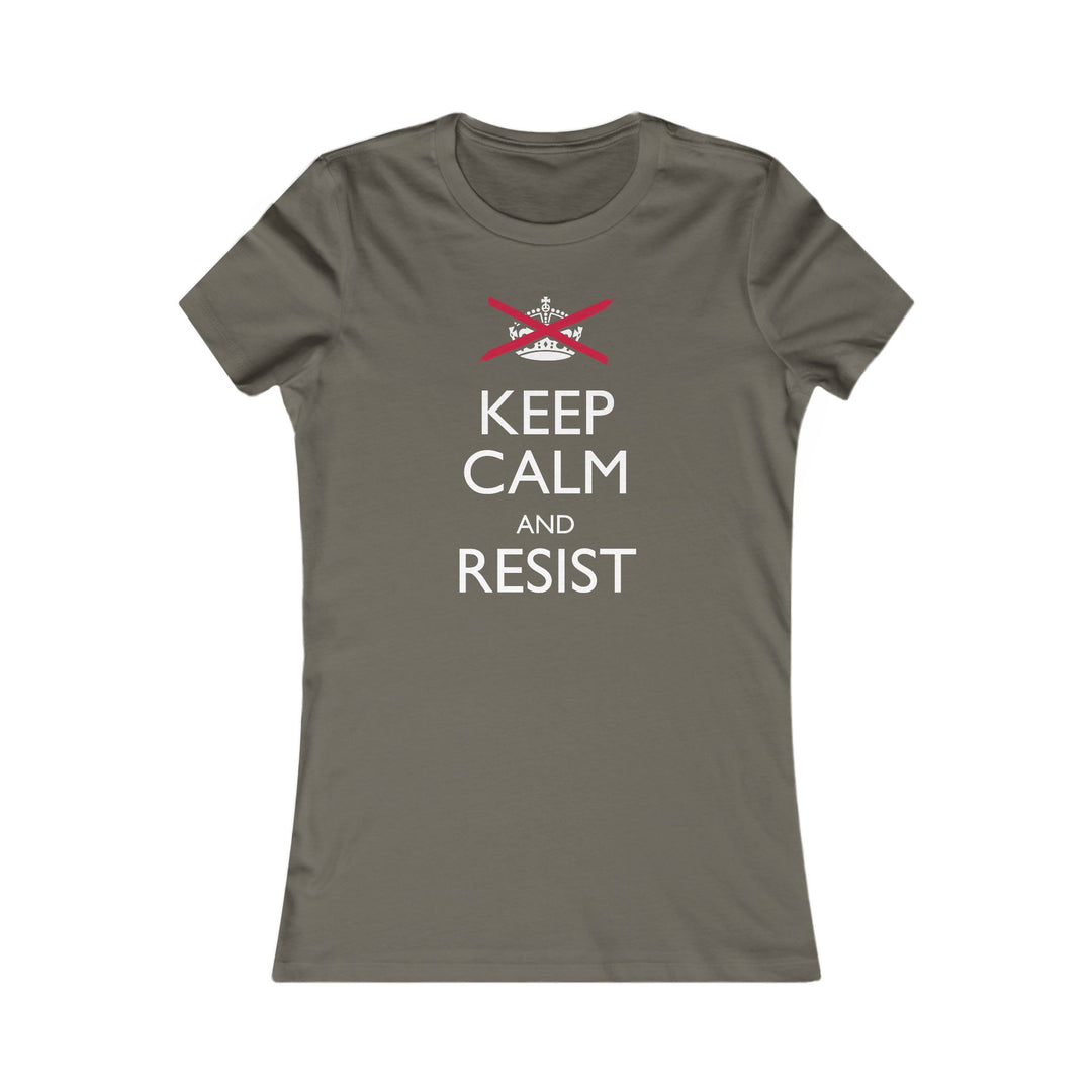 Keep Calm and Resist Classic Graphic – Women's Fitted T-Shirt