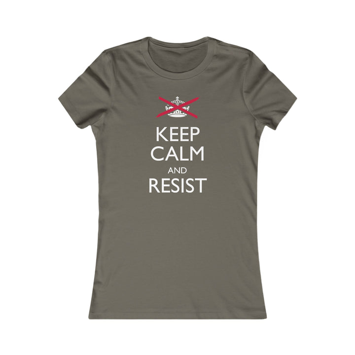Keep Calm and Resist Classic Graphic – Women's Fitted T-Shirt