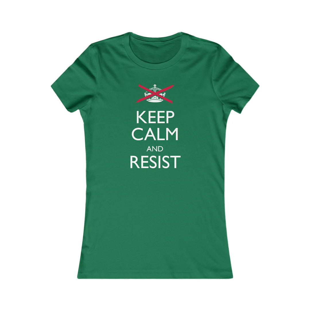 Keep Calm and Resist Classic Graphic – Women's Fitted T-Shirt
