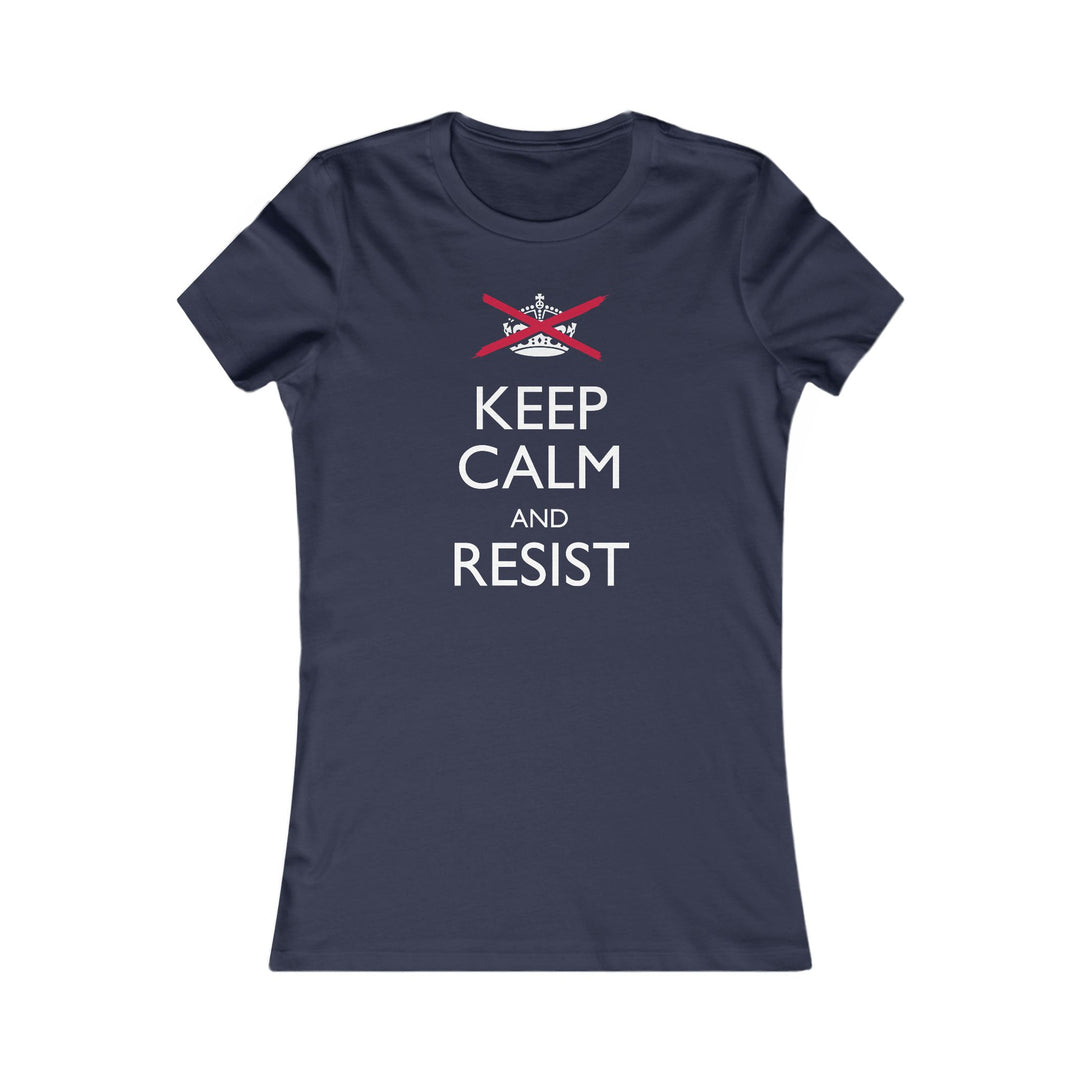 Keep Calm and Resist Classic Graphic – Women's Fitted T-Shirt