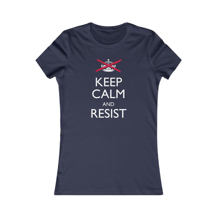 Keep Calm and Resist Classic Graphic – Women's Fitted T-Shirt