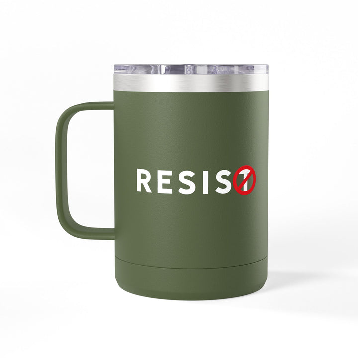 RESIST with T-Slash Coffee Mug Tumbler, 15oz