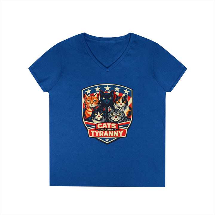 Cats Against Tyranny - Women’s V-Neck T-Shirt