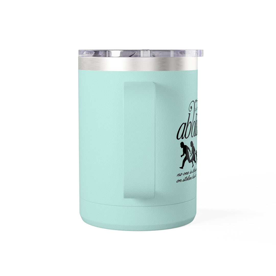 Migrants Welcome, Abolish ICE – Stainless Steel Travel Mug 15oz