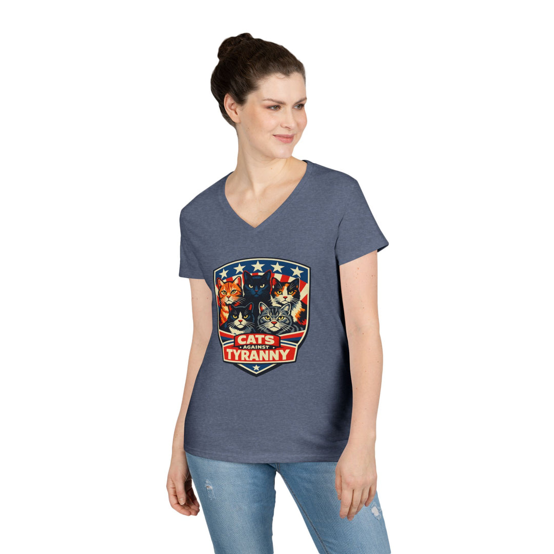 Cats Against Tyranny - Women’s V-Neck T-Shirt