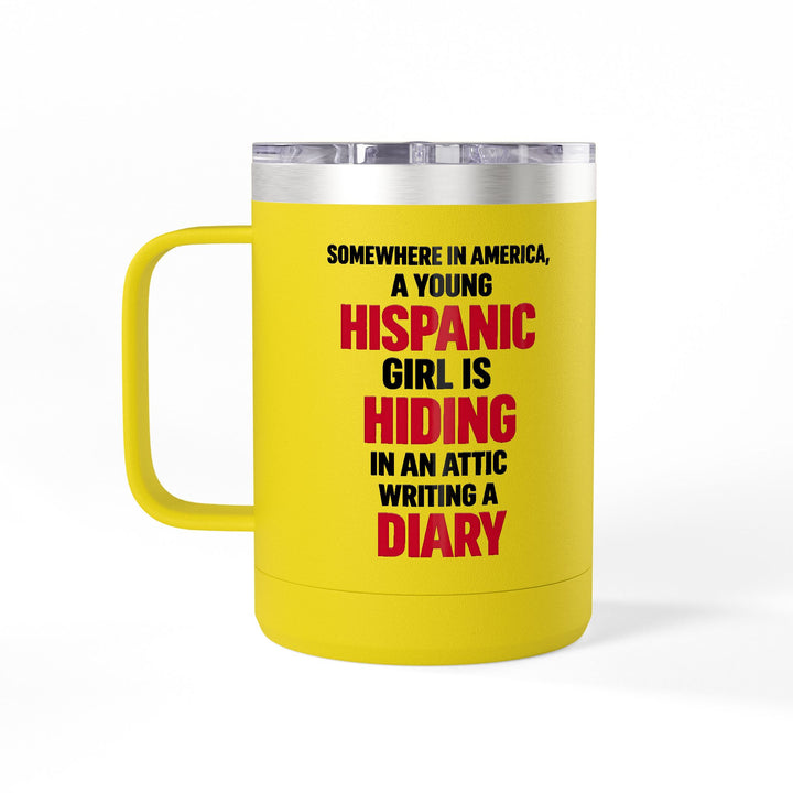 Somewhere in America - 15oz Stainless Steel Travel Mug with Handle