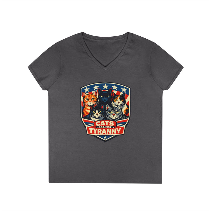 Cats Against Tyranny - Women’s V-Neck T-Shirt