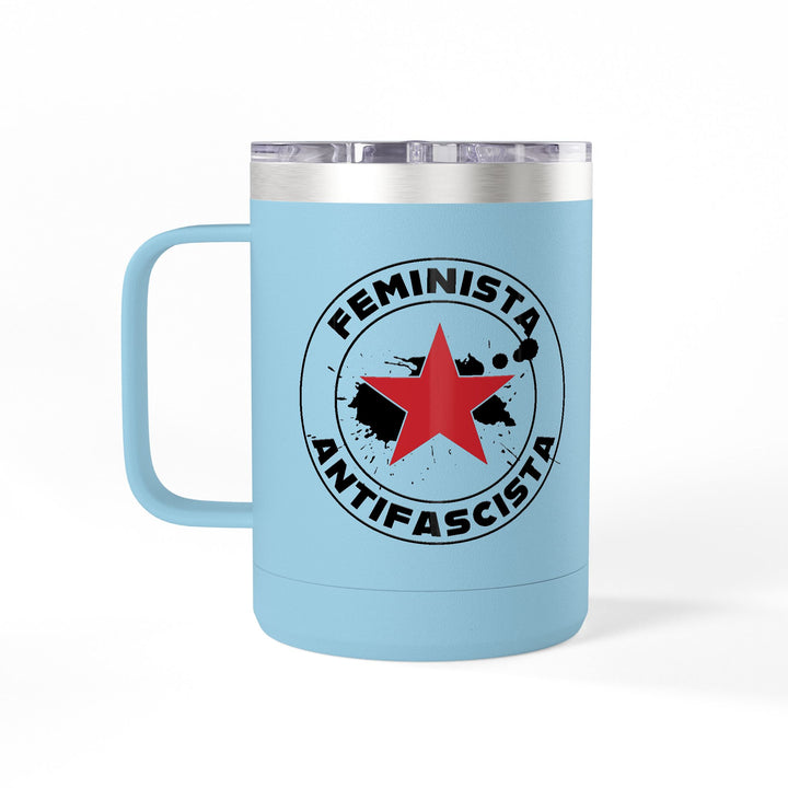 Feminista Anti-Fascista Graphic – Coffee Mug Tumbler, 15oz