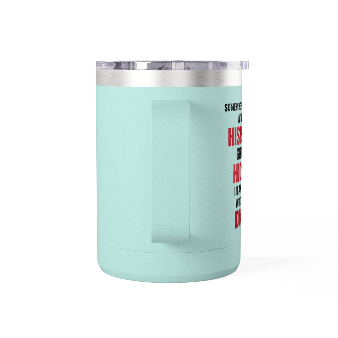 Somewhere in America - 15oz Stainless Steel Travel Mug with Handle