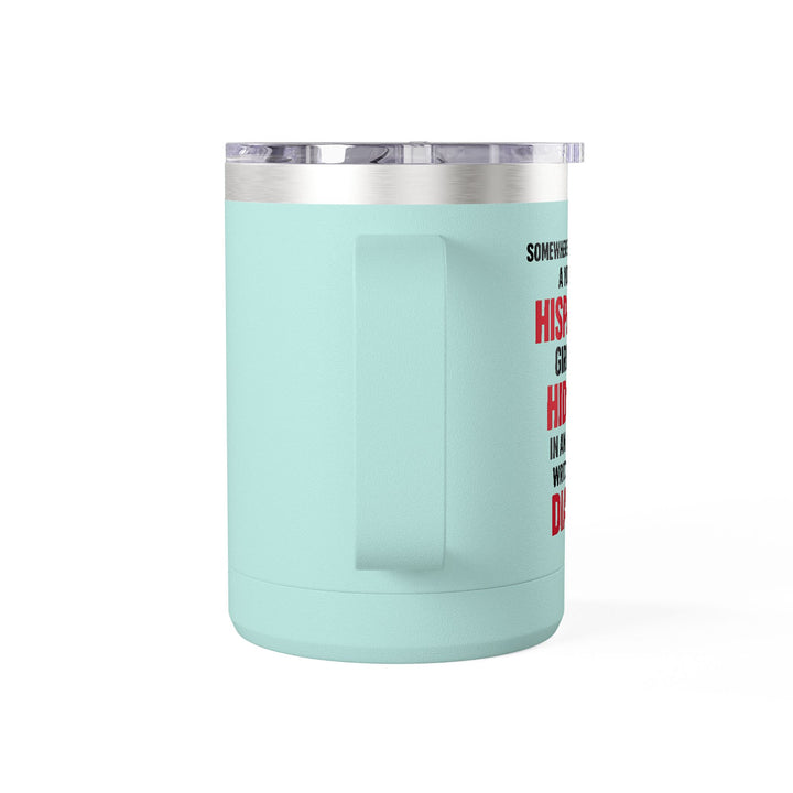 Somewhere in America - 15oz Stainless Steel Travel Mug with Handle