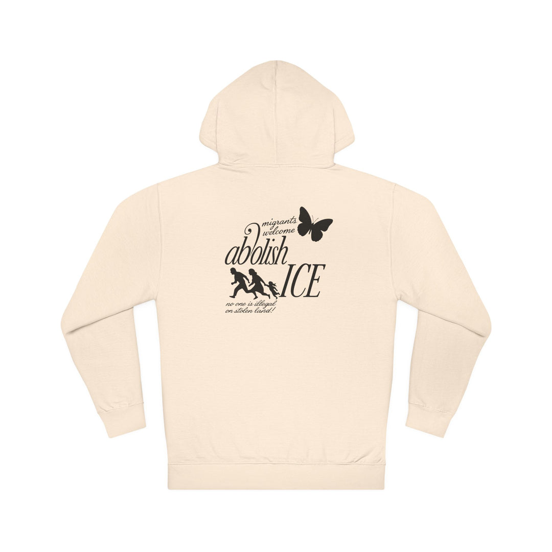 Migrants Welcome, Abolish ICE – Unisex Pullover Hoodie