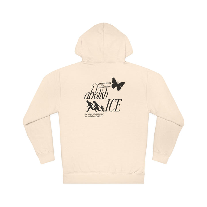 Migrants Welcome, Abolish ICE – Unisex Pullover Hoodie