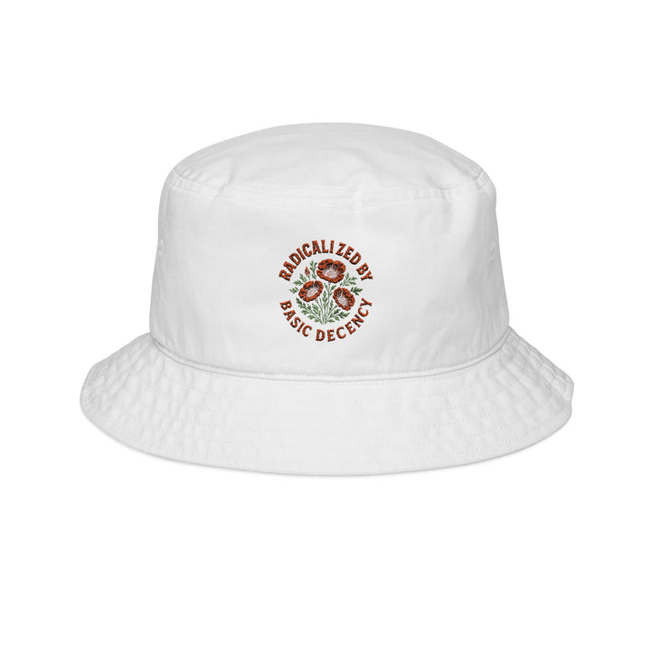 Radicalized by Basic Decency Orange – Bucket Hat (Embroidery)
