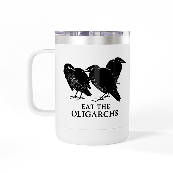 Eat the Oligarchs Crow – Coffee Mug Tumbler, 15oz