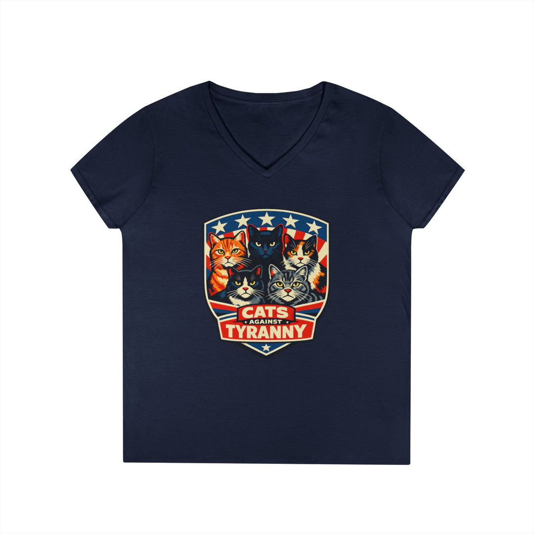 Cats Against Tyranny - Women’s V-Neck T-Shirt