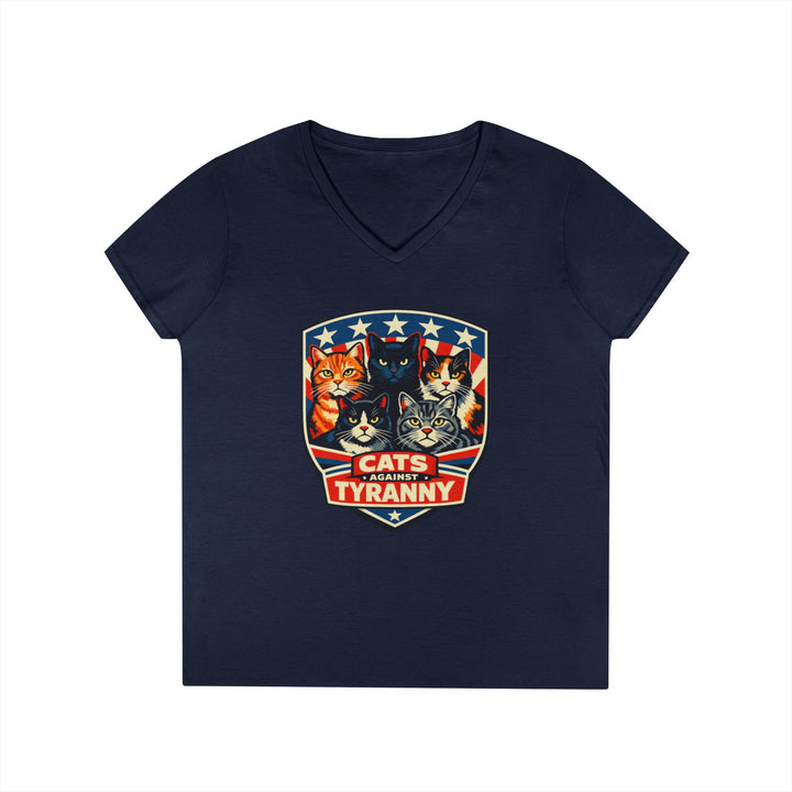 Cats Against Tyranny - Women’s V-Neck T-Shirt