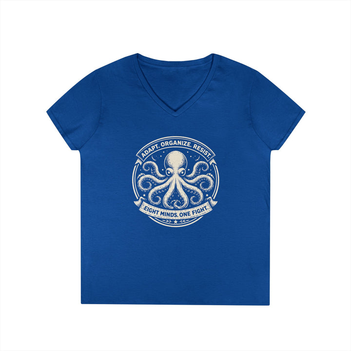 Adapt. Organize. Resist. Octopus – Women’s V-Neck T-Shirt