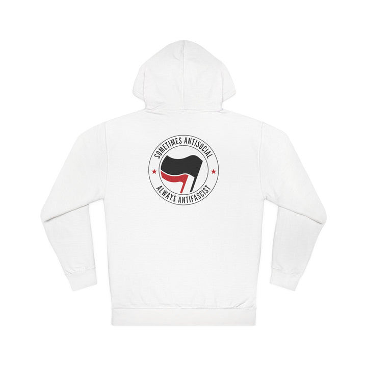 Sometimes Anti-Social, Always Anti-Fascist – Unisex Pullover Hoodie