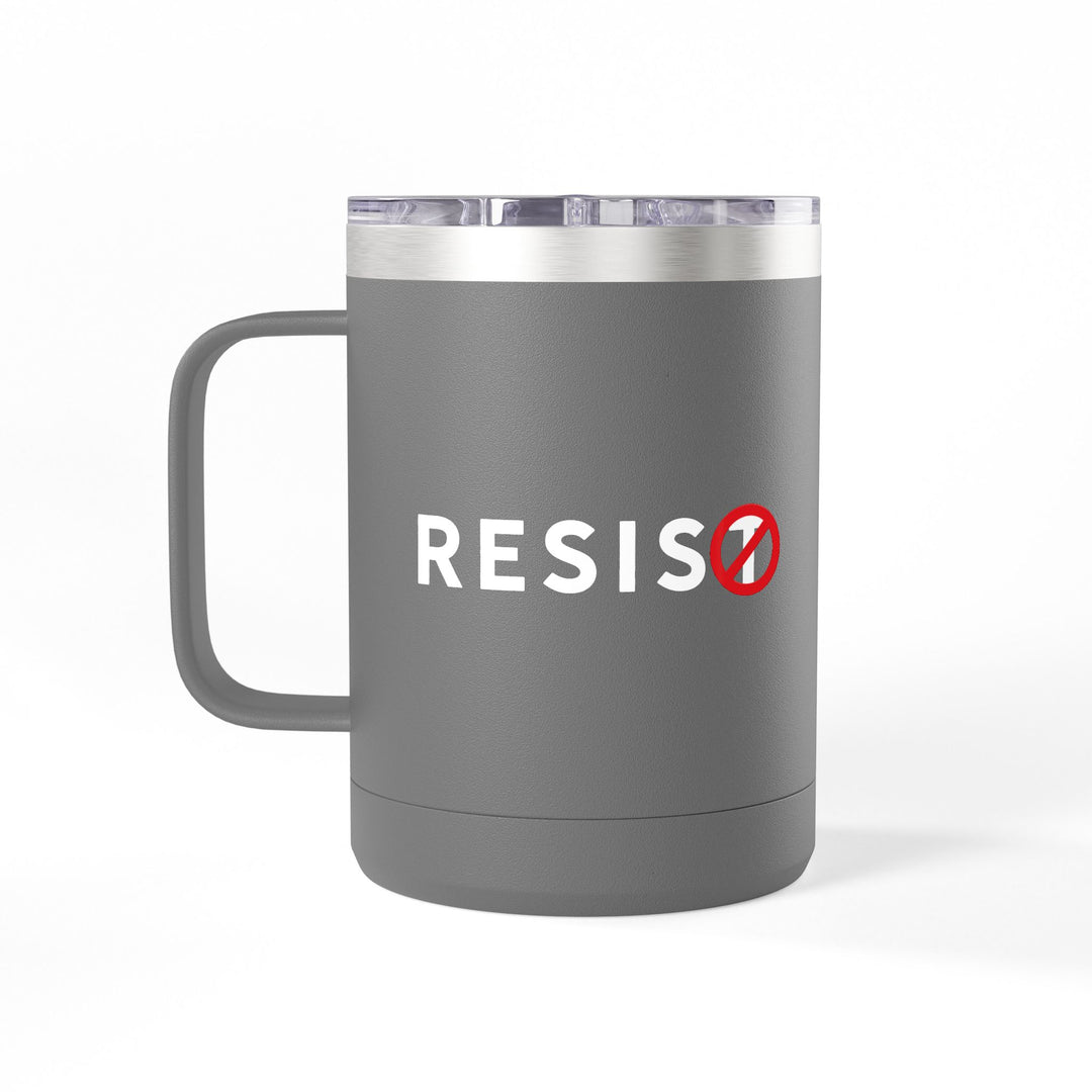 RESIST with T-Slash Coffee Mug Tumbler, 15oz