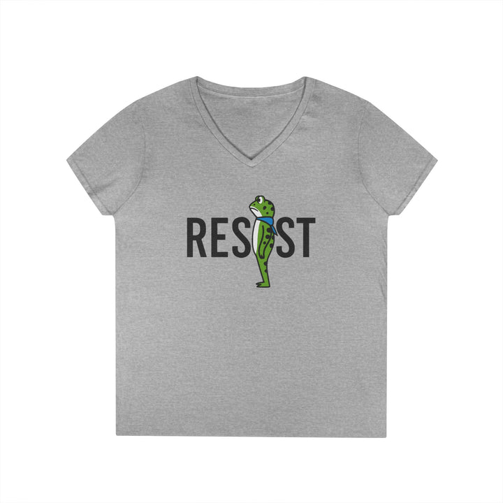 Resistance Frog – Women's V-Neck T-Shirt